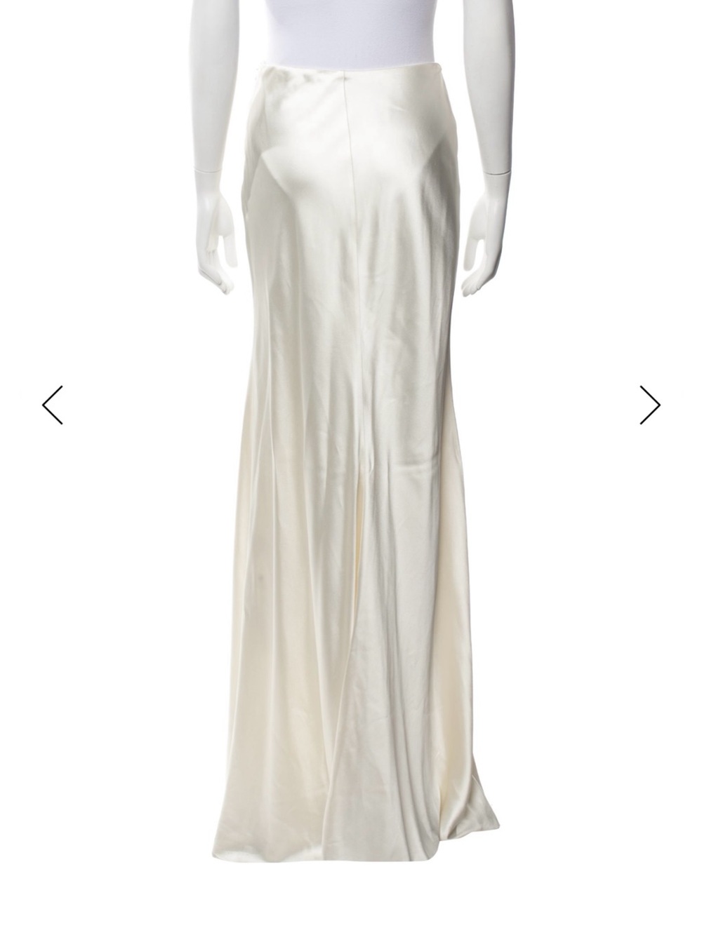 RALPH LAUREN COLLECTION BRIDAL MASSINA STRETCH SATIN SKIRT IN WHITE - Picture 10 of 12